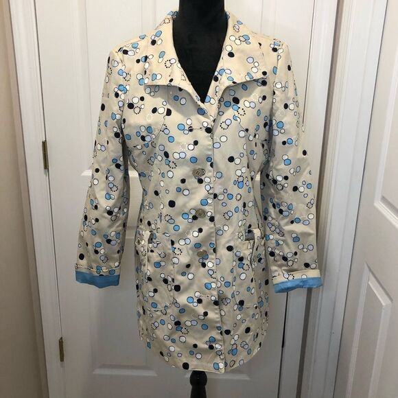 I.e. button down tan trench coat with pockets size large - Picture 2 of 14